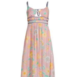 NWT Free People/ Open Back Floral Maxi Dress/ Size Large